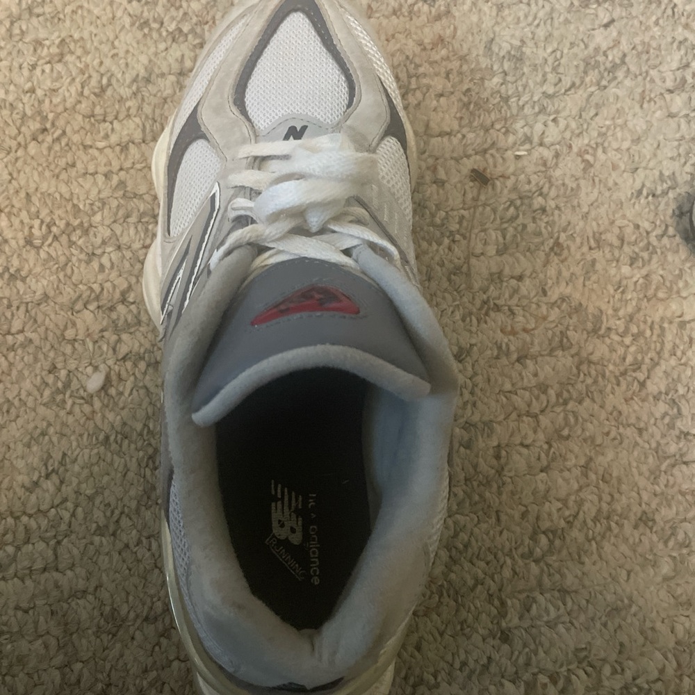 New Balance Cream and Gray Athletic Shoes - Picture 5 of 8